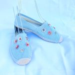 Madden Girl  Blue Espadrilles with Embroidered Details Size 8.5 Photo 2