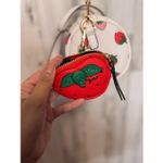 Juicy Couture Strawberry Print Barrel Purse with Coin Pouch | White Pink Red Cro Photo 6