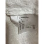 Reformation Simi 100% Linen Womens White V-neck Short Puff Sleeeve Mini Dress 4 Photo 4