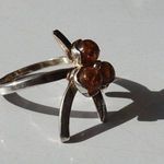 Sterling Silver Baltic Amber  Size 8 Ring Photo 4