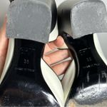 Fabrizio Viti Daisy white open toe sandals chunky heel pumps sz 38= US 7.5/8 Photo 15