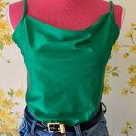 Cowl neck strappy cami top green size S Photo 0