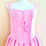 SheIn  Pink Sleeveless Crisscross Smocked Dress. Photo 1