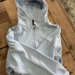 Divided light blue cropped hoodie Photo 0