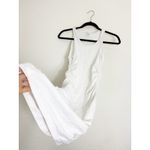 Aritzia TNA Chill Malibu White Ruched Side Mini Dress Women's Size Medium Photo 11