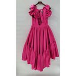 Making the Cut Designer Sienna High Low Dress Medium Magenta Ruffle Flounce New Pink Photo 2