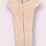 Bebe Bandage Bodycon Midi Dress in Pale Blush - size small Photo 1