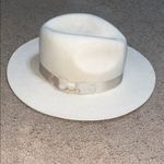 Lack of Color Mirage Fedora Hat Ivory Wool Suede Trim 56CM Photo 4