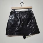 Ksubi Womens Leather Rap Skirt Size 27 Asymmetric Lamb Leather Black EUC Photo 3