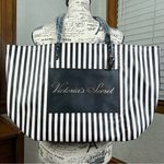 Victoria's Secret Victoria’s Secret Pink Striped Weekender Faux Leather Tote Bag NWT Photo 0