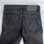 ALLSAINTS  Faded Black Skinny Leg Denim with Genuine Leather Patches 25 Photo 5