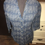 Rock Flower Paper S pin tuck button down tunic Blue Photo 0