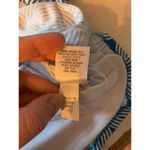 Banana Republic drape neck blue and white chain dress womens medium Photo 10