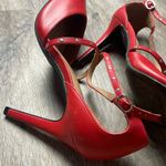 Christian Siriano Red Strappy Heels Size 9 Photo 13