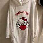 Women’s White oversized hello kitty wearable blanket hoodie size M/L Size L Photo 1