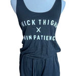 New Womens Boutique Thick Thighs x Thin Patience Sleeveless Romper Photo 0