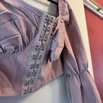 Pretty Little Thing Size 6 Rose Ruched Cup Hook & Eye Crop Top  New Without Tags Photo 7