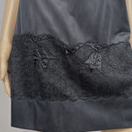 Vintage Sharon Lingerie Very Short Half Slip Nylon Medium RN 21310 Lace Applique Black Photo 1
