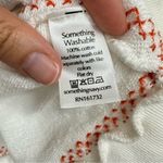 Something Navy  White Contrast Stitch Sweatshirt Womens L Casual Oversized Photo 5