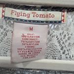 Flying Tomato  Boho Aztec Print Embroidered Lace Trimmed Smocked Waist Dress M Photo 4