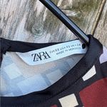 ZARA EUC  Geometric Side Slit Column
Maxi Dress Photo 4