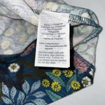 J.Crew Abigail Borg for  Top Womens XS Forest Green‎ Floral Prairie Shirt Photo 6