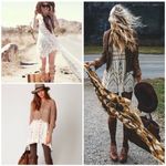 Free People Womens Polka Dot Lace Trapeze Dress in Navy and Muted Teal Size XS Photo 9