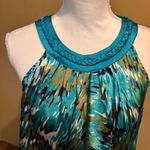New Directions women’s Teal‎ and Black Patterned sleeveless blouse size XL Blue Photo 2