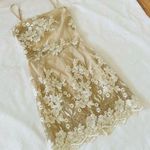 Lucy in the Sky ★  Moira Floral Embroidered Dress in White Nude ★ Photo 2