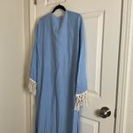 Shinestar Women's Blue Fringe kimono size X-Large Photo 11