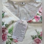 Floral Lace Strap Tank Top White Size M Photo 4