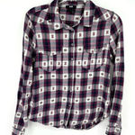Paige  Mya Plaid Aztec Button Down Shirt Size Medium‎ Cabin Outdoor Photo 0