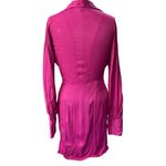 ZARA  Satin Twist Front Long Sleeve Mini Shirt Dress Size Extra Small Photo 6