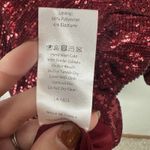 Lavish Lice NEW Lavish Alice Pleated Sequin Mini Dress Red Plunge Vneck Party Size 4 Holiday Photo 6