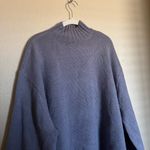 We Wore What  Oversized Mock‎ Neck Sweater Sz Size small/medium lilac icy blue Photo 3