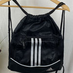 Adidas Black & White Drawstring Backpack Bag Photo 0