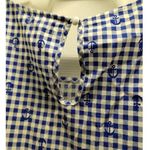 Chloe + Rene Size XL Blue White Checkered Anchor Sleeveless Nautical Shift Dress Photo 3
