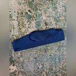 Vintage blue woven pull through oval accent Velcro belt, size L/XL Photo 5