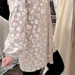 Entro  tan leopard print long cardigan boho size medium Photo 0