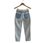 PacSun Eco Hopper Patch Mom Jean Two Tone Blue Wash Photo 7