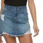 REWASH  Vintage‎ Reunion Distressed Blue Denim Skirt Size 3/26 Photo 0