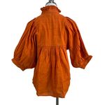 Never A Wallflower High Neck Top Purple Windowpane Cotton Orange Size XS Photo 6