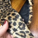 Vintage Leopard Print Faux Fur Collar Scarf Brown Tan 40s 50s Pinup Style Photo 6