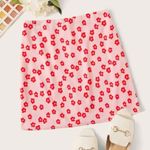 SheIn Floral Print Zippered Mini Skirt Photo 0