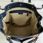 G.I.L.I Got it Love It Navy Blue Leather Large Bucket Handbag NWOT Photo 6