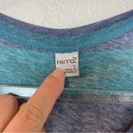 Kirra  Wide Striped Blue Scoopneck Tee - Vintage Feel - Size L Photo 3