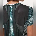 Lululemon Seek The Heat Short Sleeve Workout Shirt White Multi Teal Size 10 Photo 1