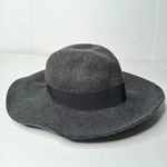 Michael Stars  100% Wool Grey Wide Brim Fedora Hat Women's One Size Photo 5