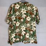 Classic Elements  Button Up Shirt Women's‎ Plus Size 24W / 26W Floral Brown Green Photo 2