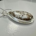 Wild Horse Turquoise 925 Silver Plated Necklace Native American Jewelry Brown Photo 4